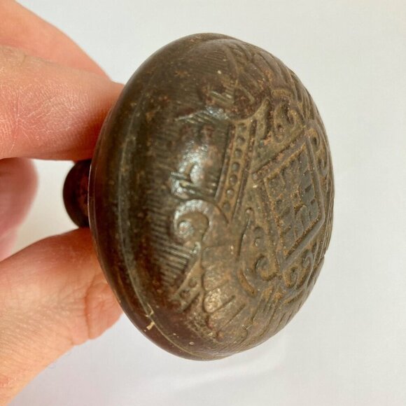 Antique Bronze Brass Victorian Door Knob Eastlake Original Vintage Door Knob - Picture 6 of 6